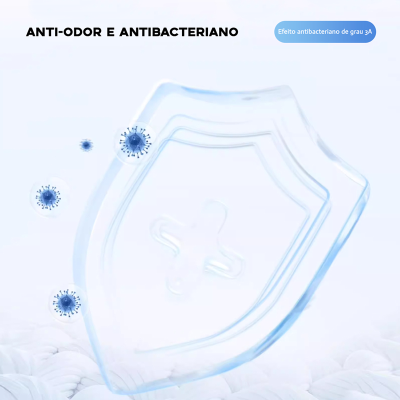 Meia Esportiva Antibacteriana Kit 3
